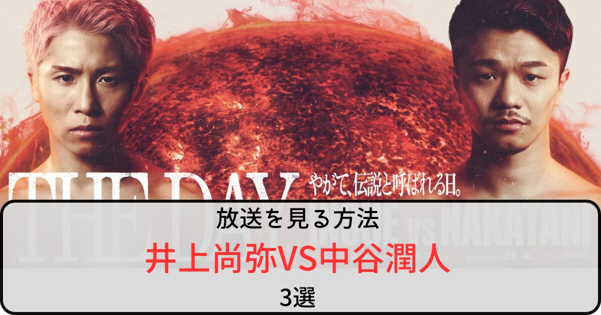 井上尚弥VS中谷潤人の放送を見る方法3選！ドコモMAXはPPV不要