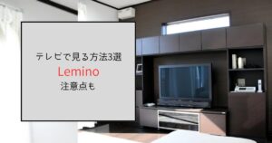 leminoをテレビで見る方法3選！FireTVStickなら準備物不要